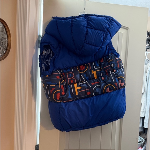 Columbia Royal Blue Puffer Vest with Graphic Lettering Panel new - Picture 6 of 6